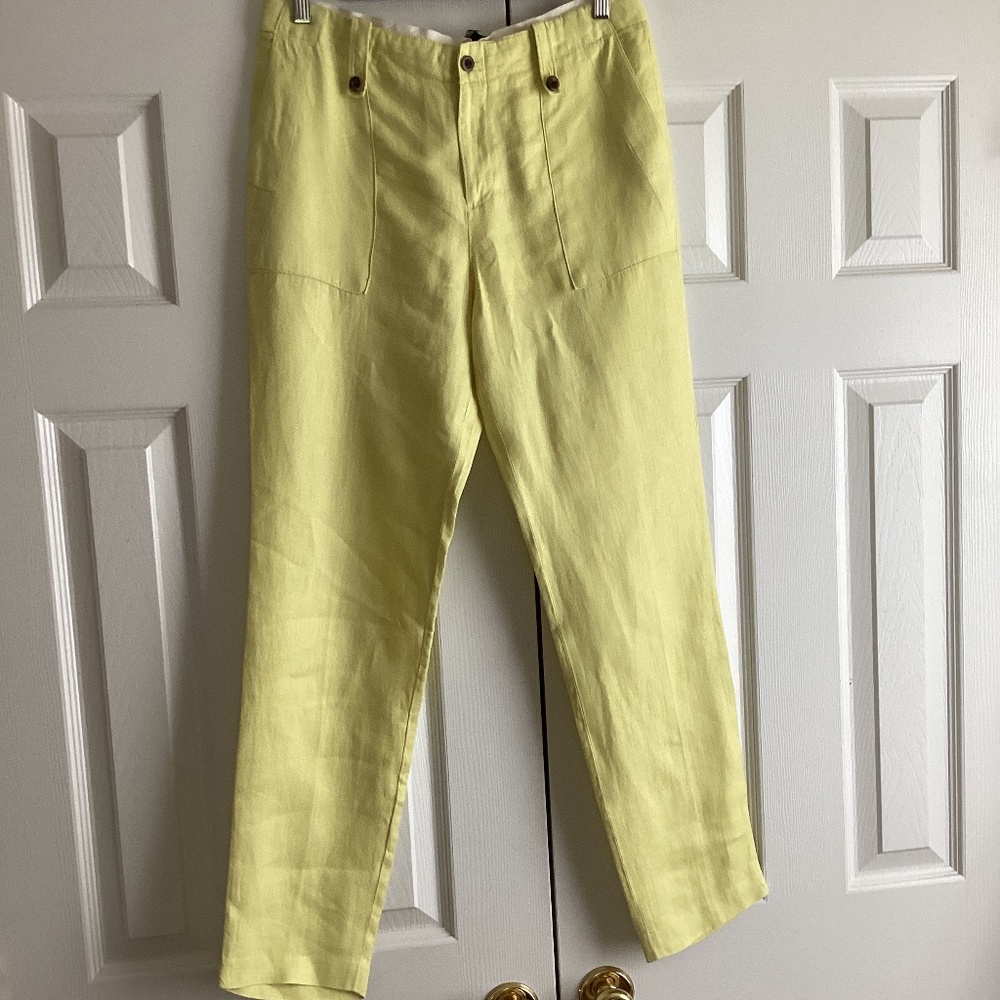J. Crew Garden Pant in lemon